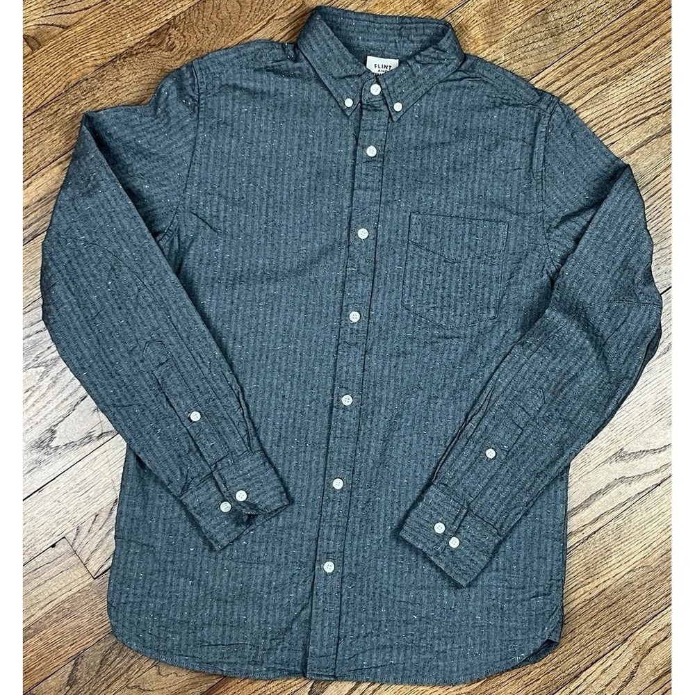 Flint and Tinder Long Sleeve Button Up Flannel Twill Work Outdoor Sz Medium‎